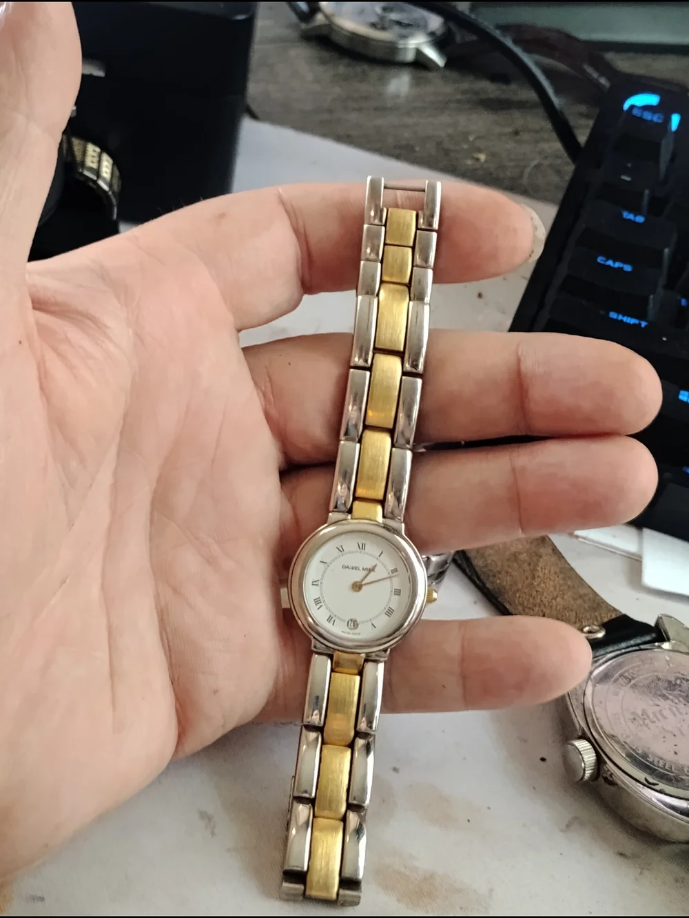 Two-Tone Women’s Classic Round Watch - White Dial